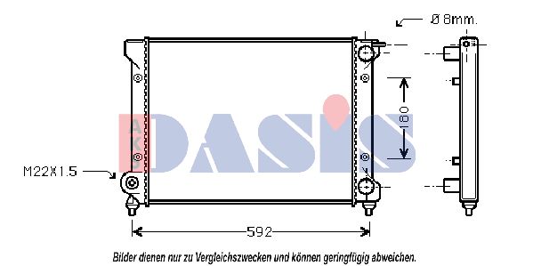 AKS DASIS radiatorius, variklio aušinimas 330250N